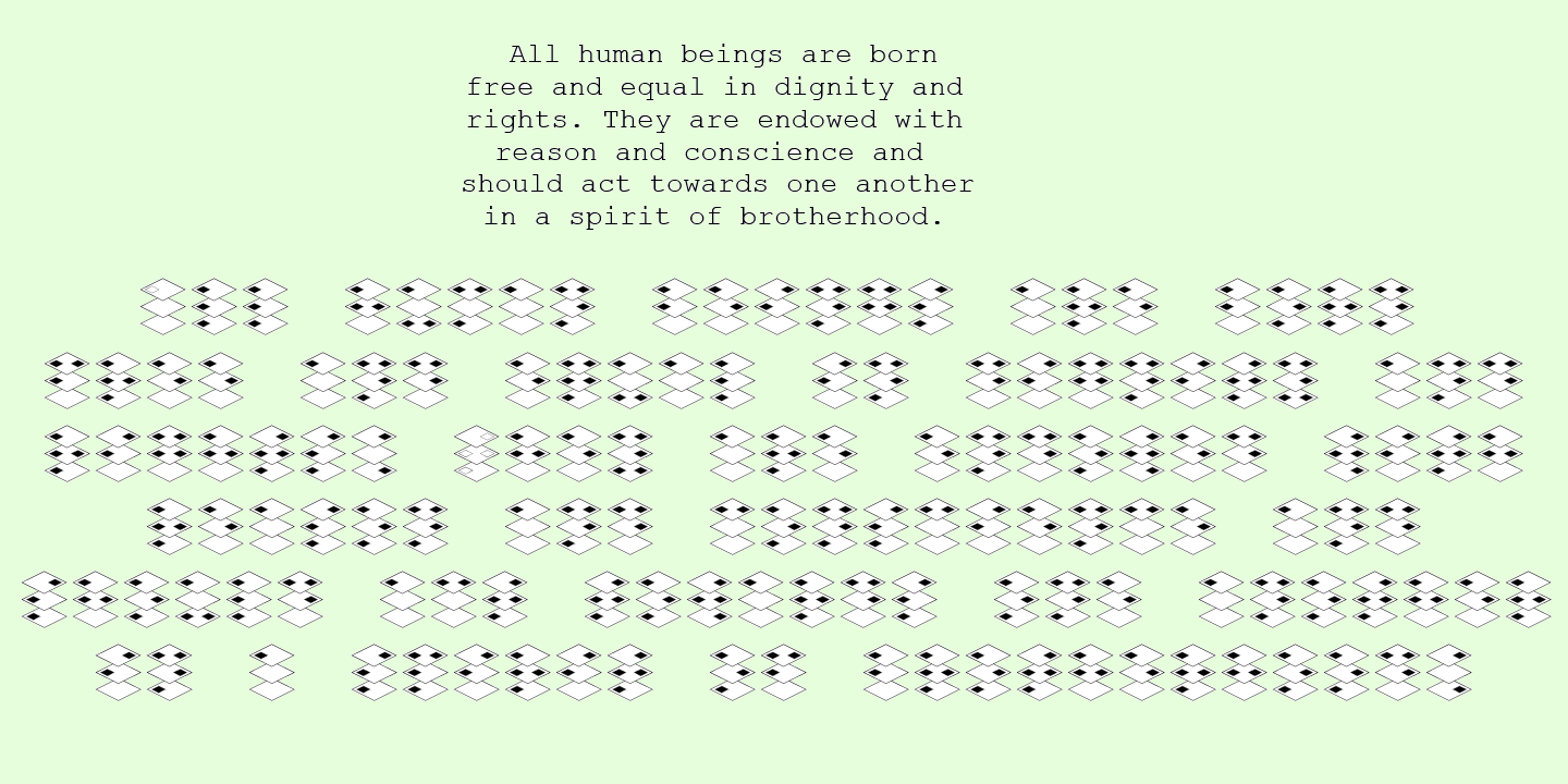 Przykładowa czcionka Stack Braille #3